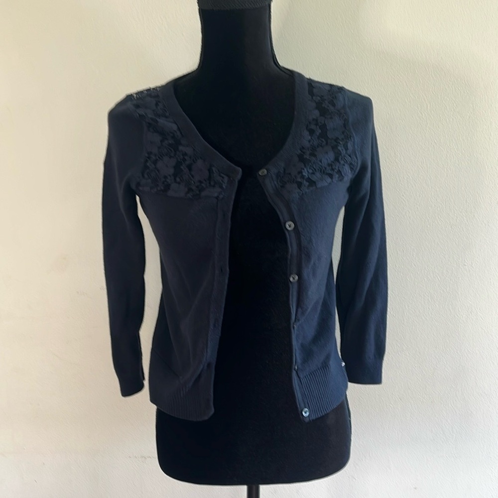 Hollister Navy Blue Cardigan